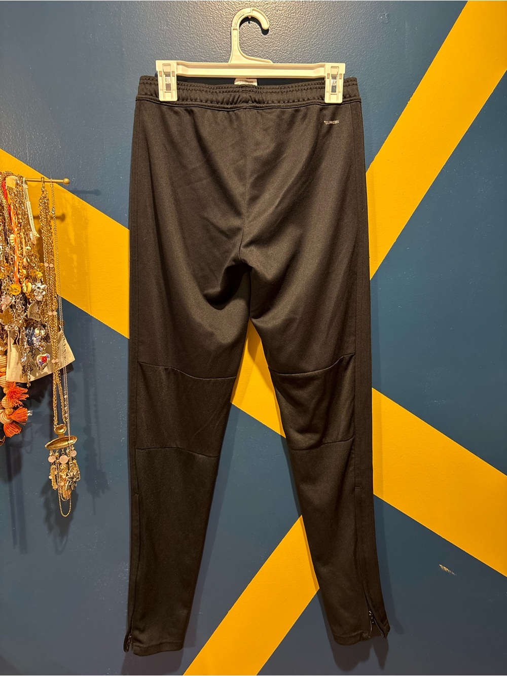 Adidas Black Climacool Jogger Bottoms EUC - Picture 6 of 7